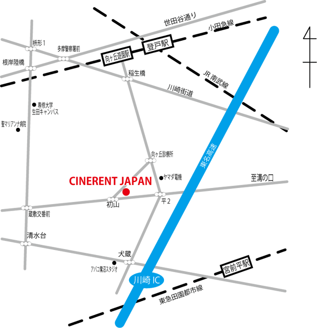 CINERENT JAPAN 地図